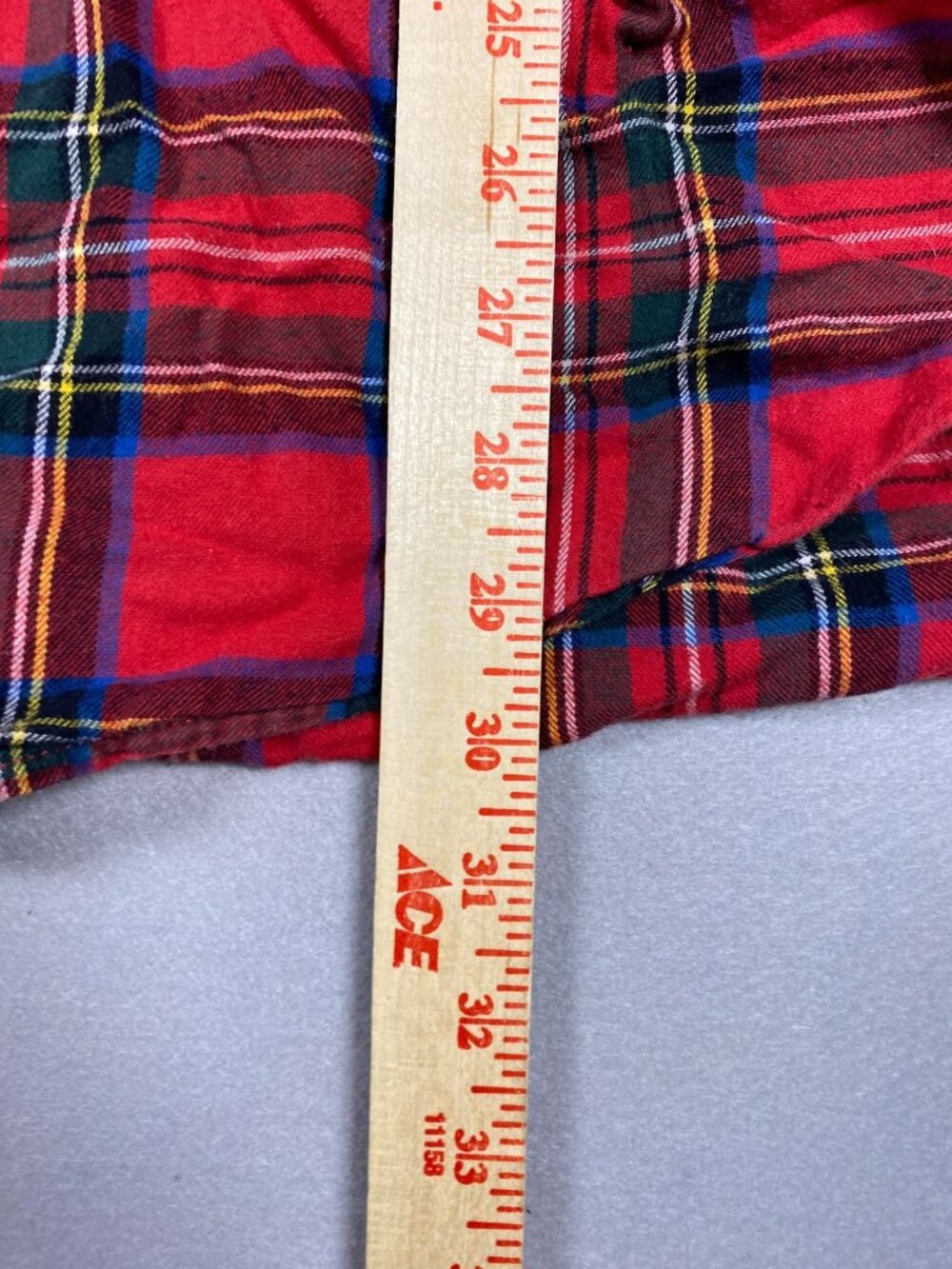 Lauren Ralph Lauren Womens L Red Plaid Button-Down Sleep Shirt Flannel Night Gow - Picture 6 of 6